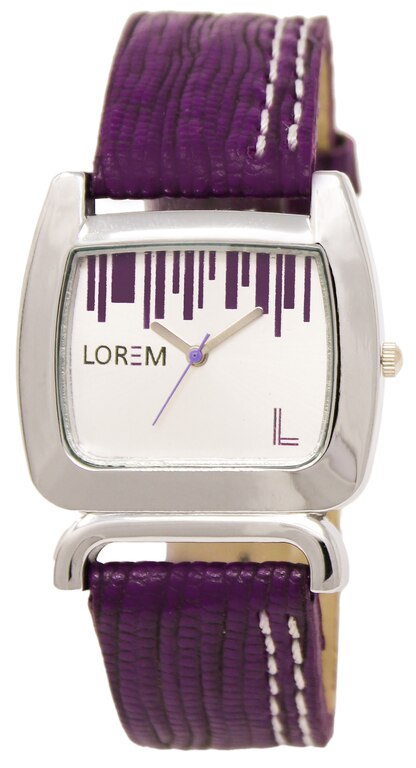 LOREM Analogue White Dial Leather Strap Watch For Women And Girls